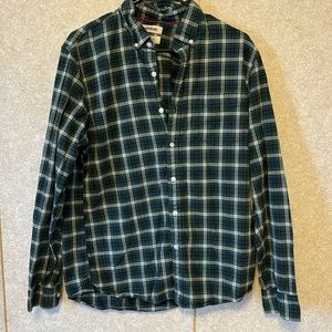 Green plaid button up